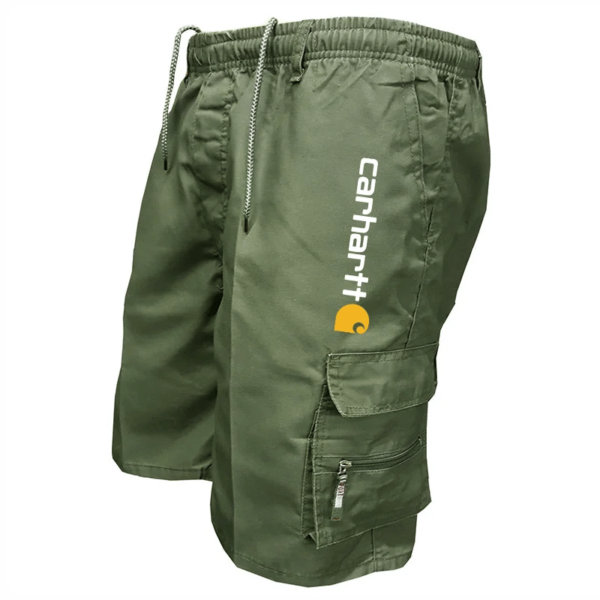 Men's Zipper Pockets Hiking Athletic Running Shorts